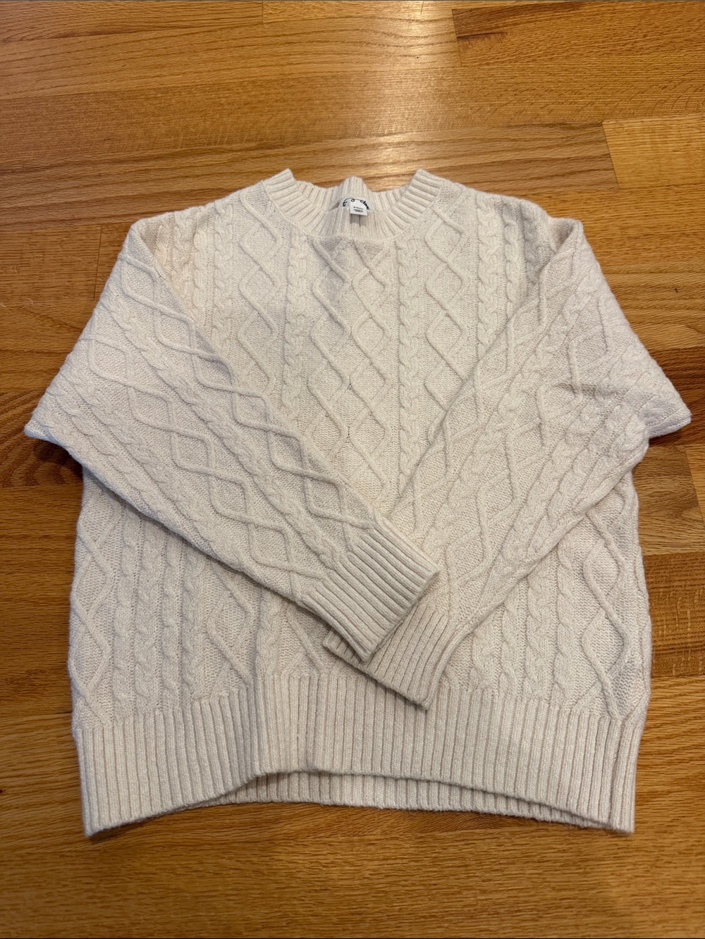 art class Cream Cable Knit Crew Sweater